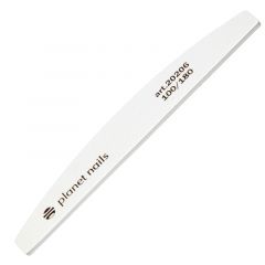 Пилка для ногтей широкая полукруглая белая 100/180