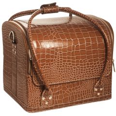 Сумка-чемодан коричневая "Crocodile"