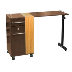 Стол-тумба складной для маникюра, коричневый