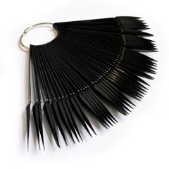 Палитра для лаков "веер", чёрная 48 шт, острая форма