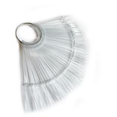 Палитра для лаков "веер", прозрачная 48 шт, острая форма