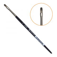 Кисть Planet Nails гелевая овальная серый ворс № 4