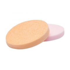 Спонж косметический, круглый, цветной, 2шт/уп