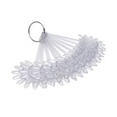 Палитра для лаков "Ромашка" на кольце, прозрачная, 10 шт