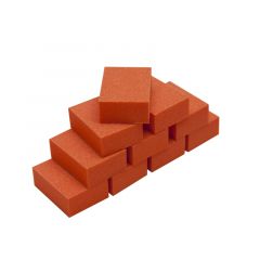 Мини баф для ногтей зауженный оранжевый 10шт/уп