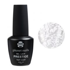 Гель-лак Planet Nails, "PRESTIGE" - GLOSSY TOP SNOW WHITE, без липкого слоя, 10мл