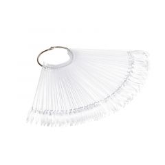 Палитра для лаков "веер", прозрачная 48 шт, круглая форма