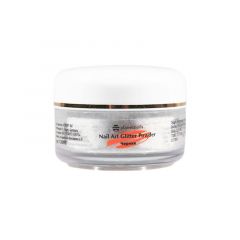 Пудра акриловая Planet Nails - глиттер, черная 15г.