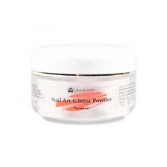 Пудра акриловая Planet Nails - глиттер, розовая 45г.