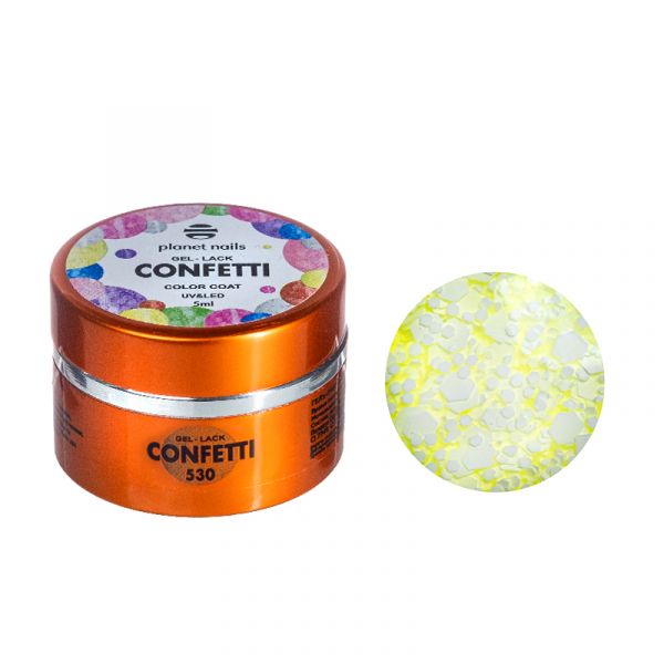 Гель-лак Planet Nails, "CONFETTI" - 530, 5 мл