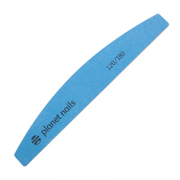 Пилка для ногтей широкая полукруглая синяя "Mylar Flexible" 120/180