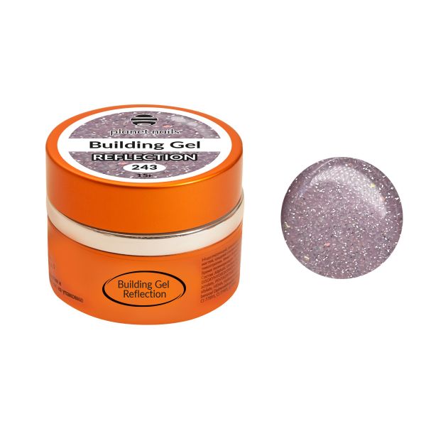 Гель Planet Nails - Building Gel Reflection, моделирующий цветной гель, 15 гр.