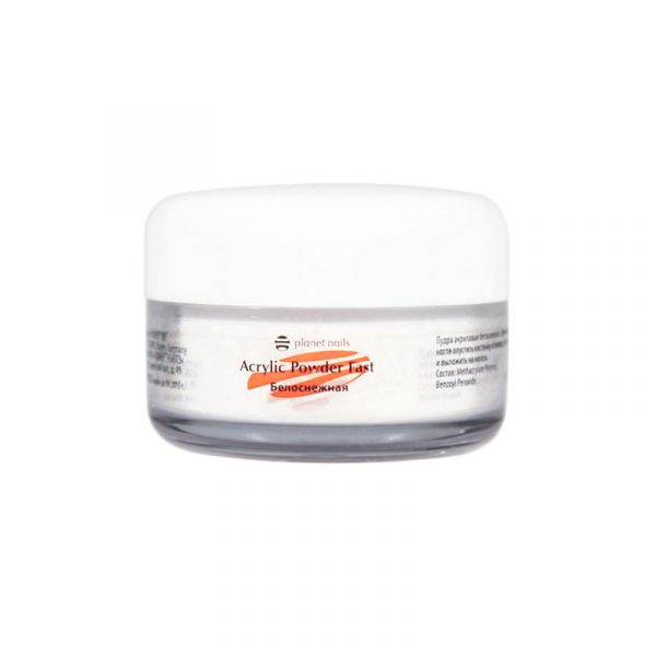Пудра акриловая Planet Nails - быстросохнущая, белоснежная 15г.