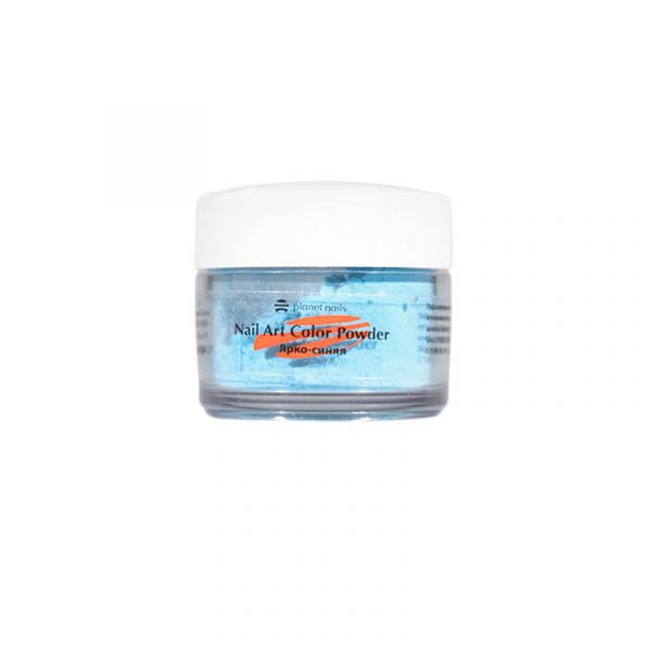 Пудра акриловая Planet Nails - цветная, ярко-синяя 5г.