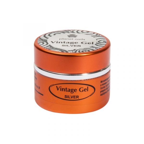 Гель-паста для чеканки Planet Nails - Vintage Gel silver 5г