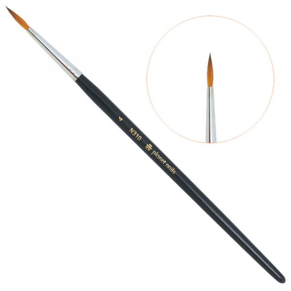 Кисть Planet Nails для дизайна круглая № 4 (310.4), изображение 2 Кисть Planet Nails для дизайна круглая № 4 (310.4), изображение 2