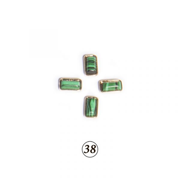 Натуральные камни в оправе в ассорт. 4 шт/уп, изображение 30