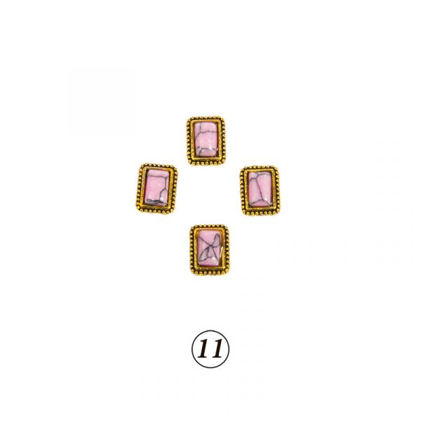 Натуральные камни в оправе в ассорт. 4 шт/уп, изображение 11