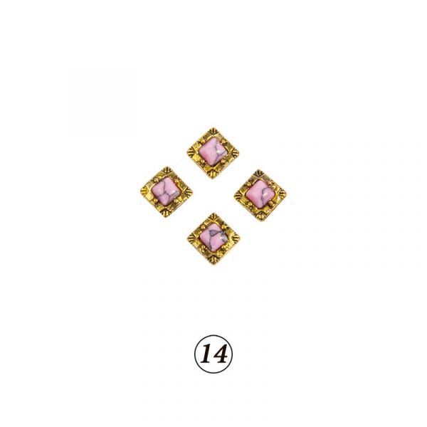 Натуральные камни в оправе в ассорт. 4 шт/уп, изображение 14