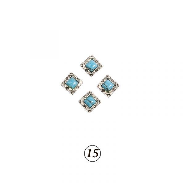 Натуральные камни в оправе в ассорт. 4 шт/уп, изображение 15