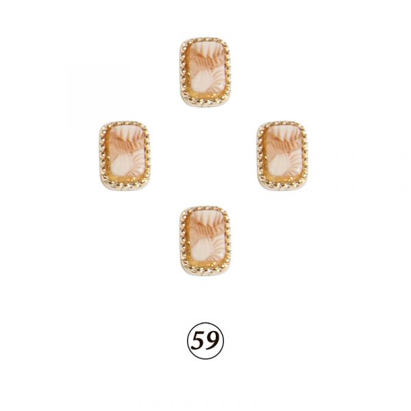 Натуральные камни в оправе в ассорт. 4 шт/уп, изображение 51