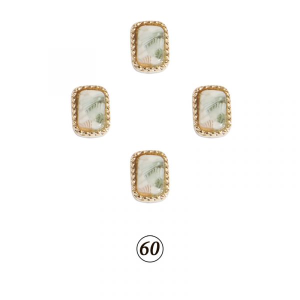 Натуральные камни в оправе в ассорт. 4 шт/уп, изображение 52