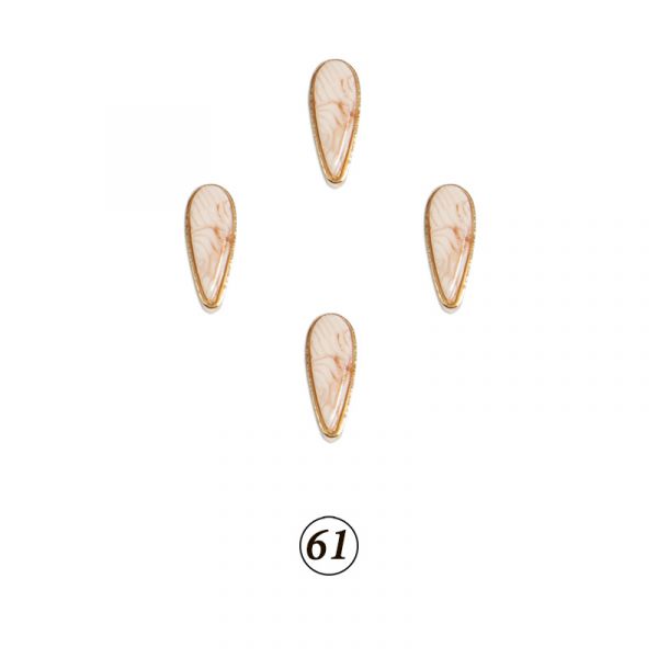 Натуральные камни в оправе в ассорт. 4 шт/уп, изображение 53