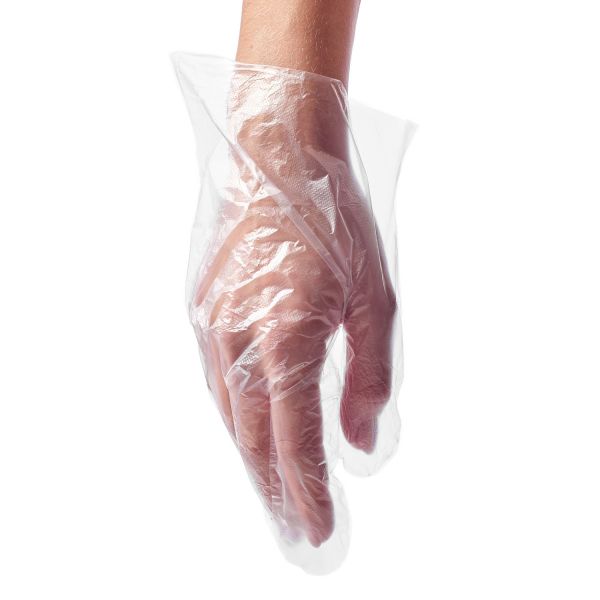 Перчатки полиэтиленовые, прозрачные, L, 100шт/уп
