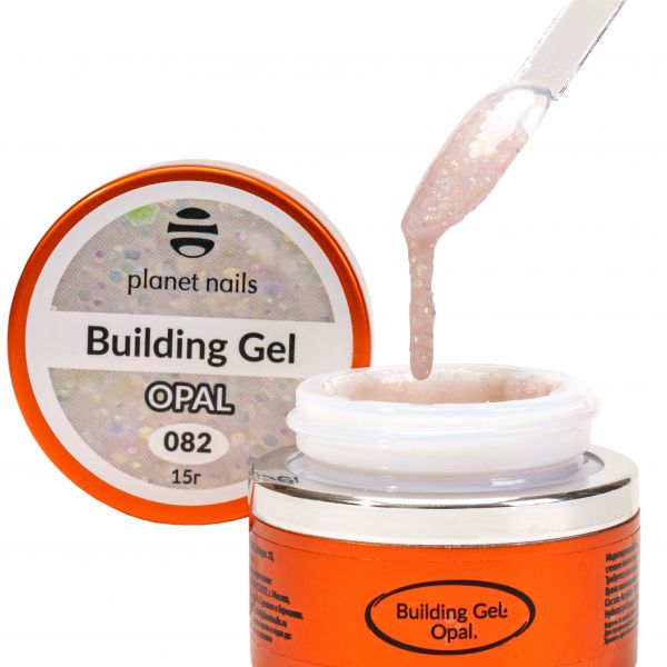 Гель Planet Nails - Building Gel Opal, моделирующий цветной гель, 15 мл., изображение 3