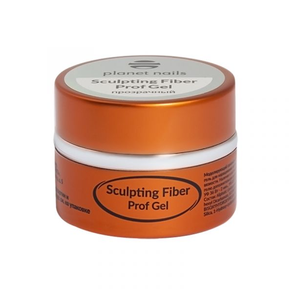 Гель Planet Nails - SCULPTING FIBER PROF GEL – моделирующий прозрачный гель, 50 г
