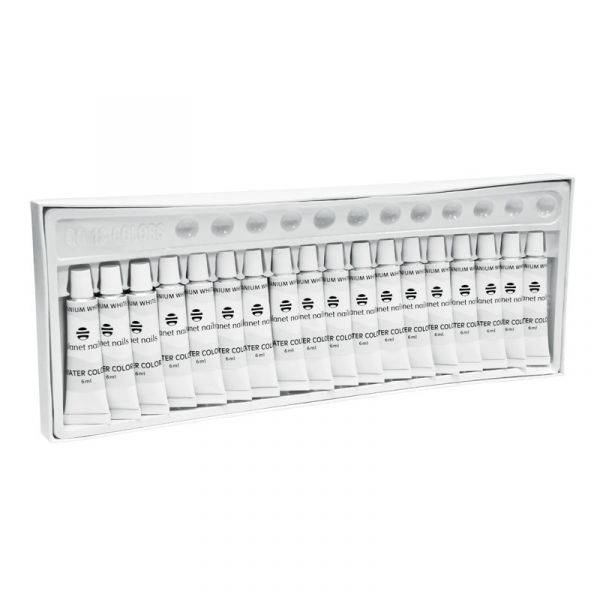 Краска для NailArt акриловая на водной основе Белая 6мл (18 шт)