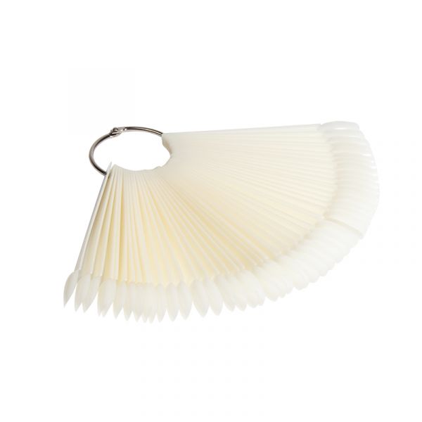 Палитра для лаков "веер", натуральная 48 шт, круглая форма