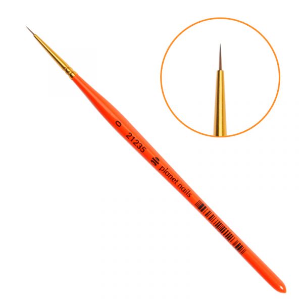 Кисть Planet Nails для дизайна круглая, синтетика № 0