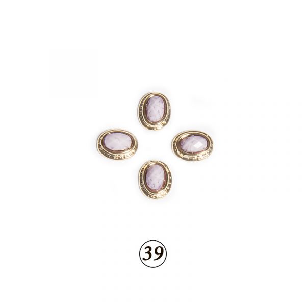Натуральные камни в оправе в ассорт. 4 шт/уп, изображение 31