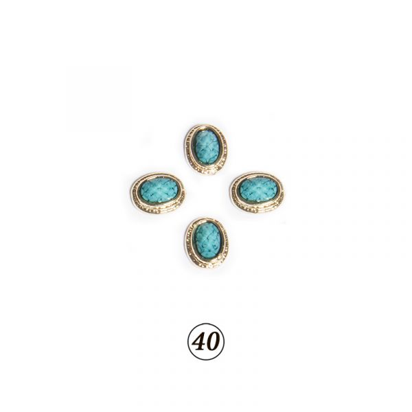 Натуральные камни в оправе в ассорт. 4 шт/уп, изображение 32