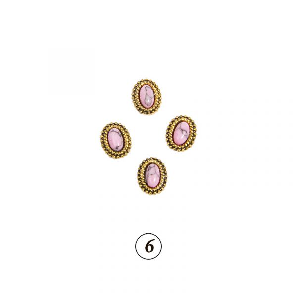 Натуральные камни в оправе в ассорт. 4 шт/уп, изображение 7