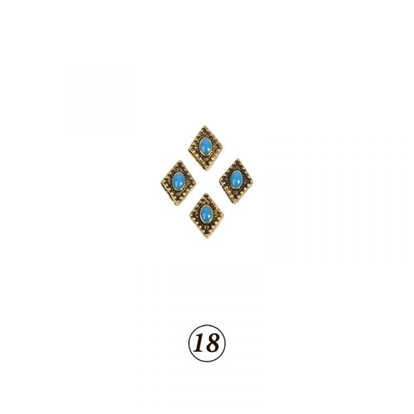 Натуральные камни в оправе в ассорт. 4 шт/уп, изображение 18