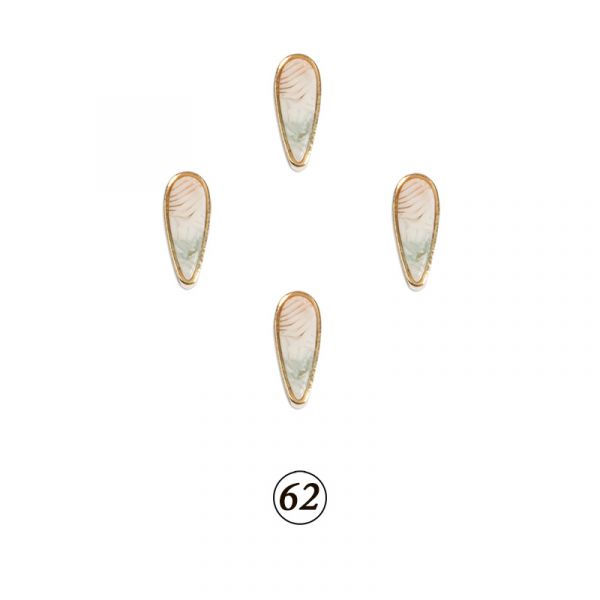 Натуральные камни в оправе в ассорт. 4 шт/уп, изображение 54