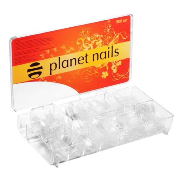 Типсы Planet Nails прозрачные 500 шт/уп №1-10, изображение 4