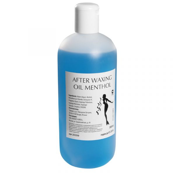 Масло для удаления остатков воска после депиляции с ментолом 500мл