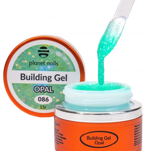 Гель Planet Nails - Building Gel Opal, моделирующий цветной гель, 15 мл., изображение 3