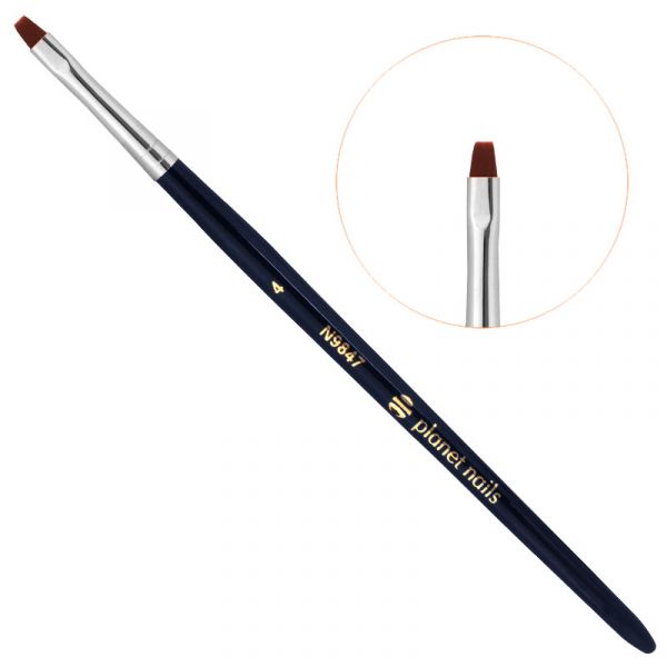 Кисть Planet Nails для китайской росписи квадратная № 4 (9847.4)