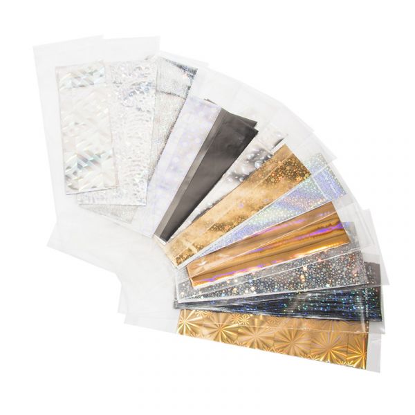 Фольга для ногтей переводная в пакете