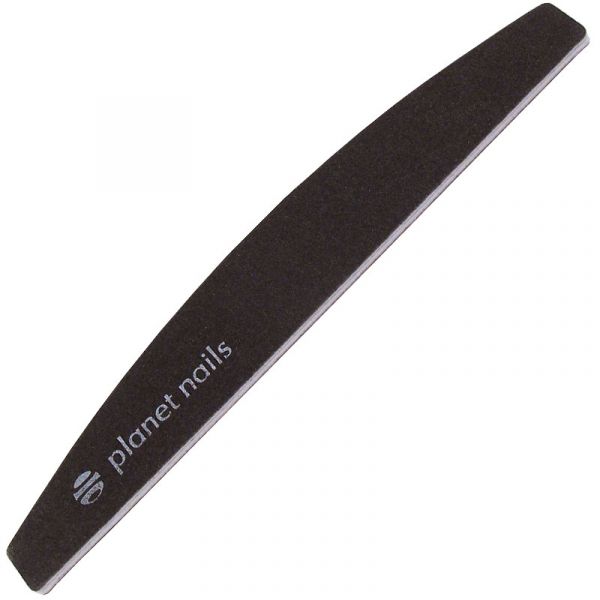 Пилка для ногтей широкая полукруглая черная 100/180