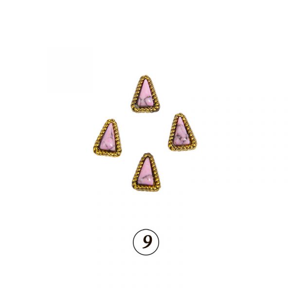 Натуральные камни в оправе в ассорт. 4 шт/уп, изображение 10