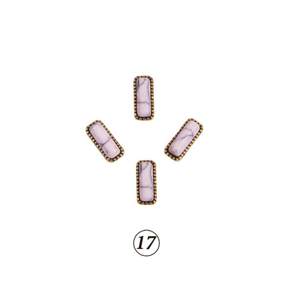 Натуральные камни в оправе в ассорт. 4 шт/уп, изображение 17