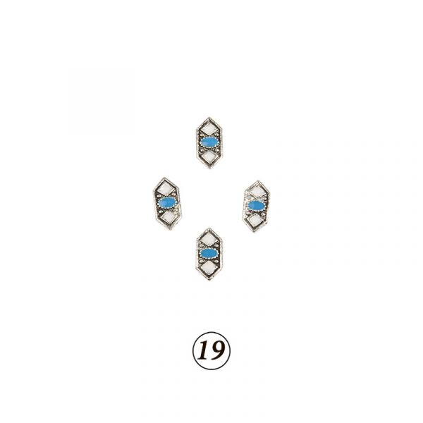 Натуральные камни в оправе в ассорт. 4 шт/уп, изображение 19