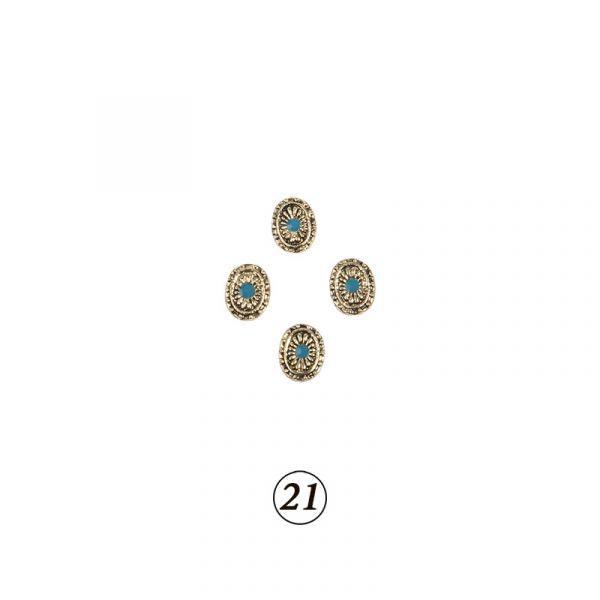 Натуральные камни в оправе в ассорт. 4 шт/уп, изображение 20