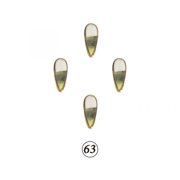 Натуральные камни в оправе в ассорт. 4 шт/уп, изображение 55