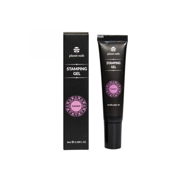 Гель-краска Planet Nails Stamping Gel розовая, 8мл, изображение 3